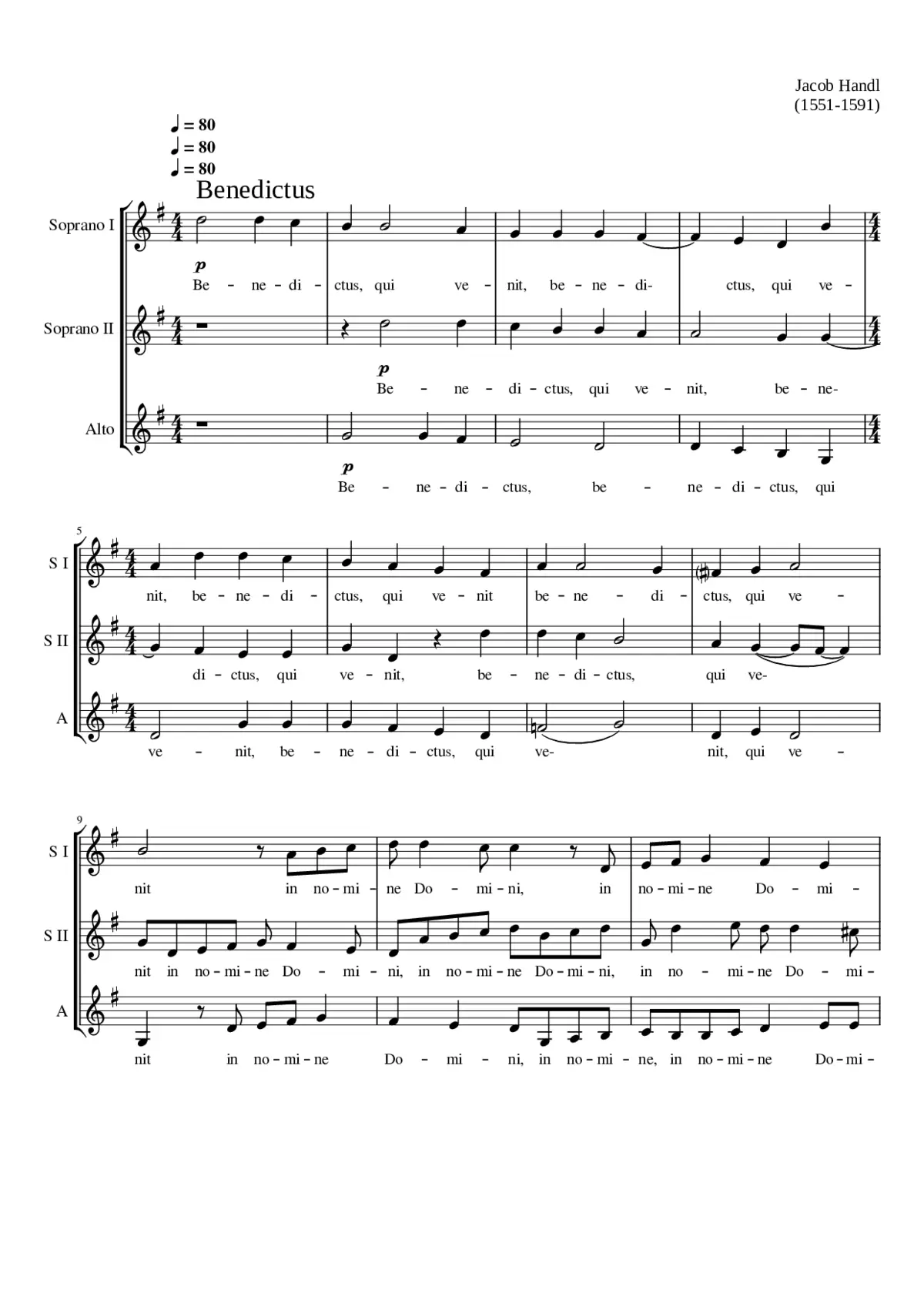 Benedictus - Page 1