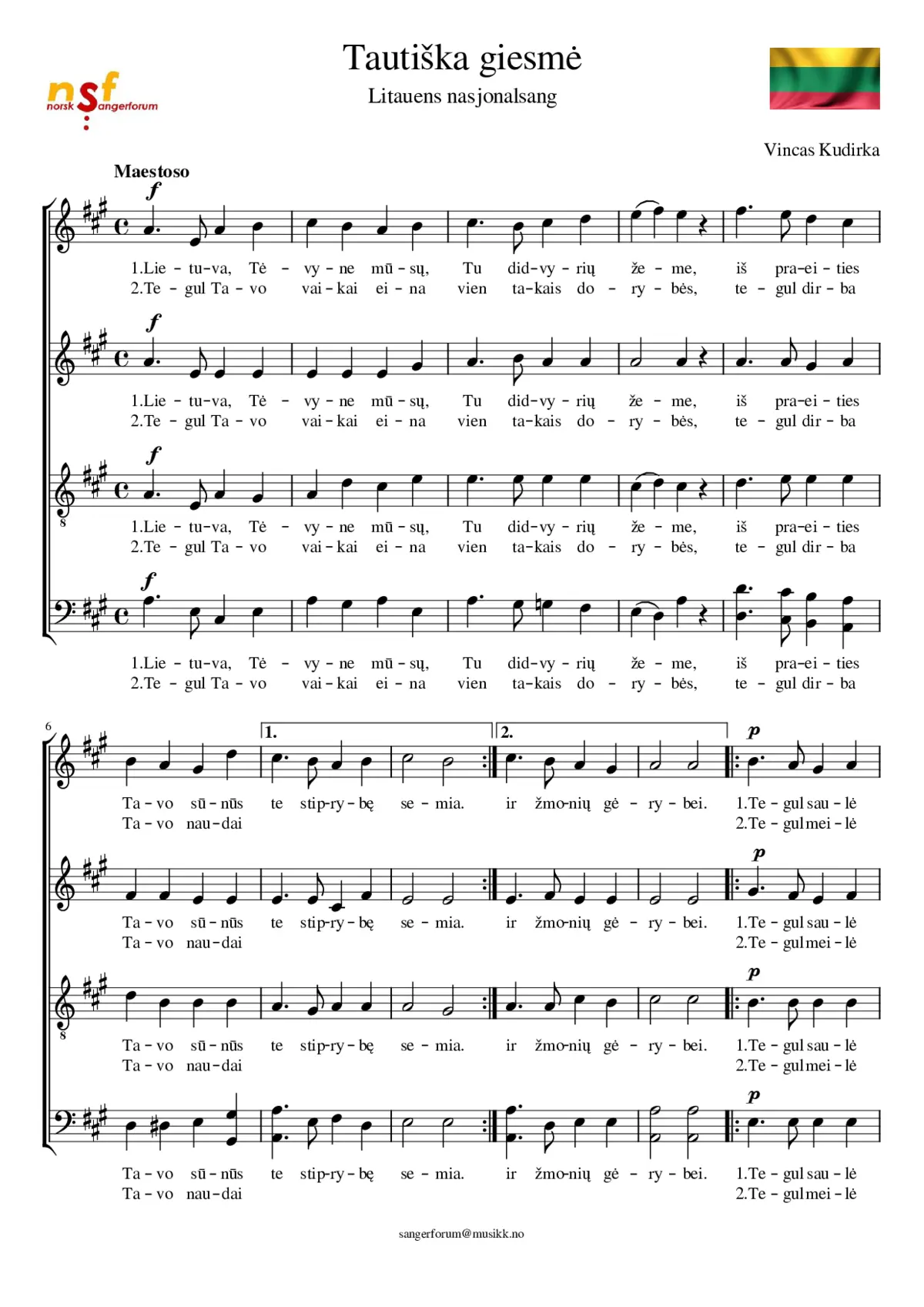 Tautiška giesmÄ - Page 1