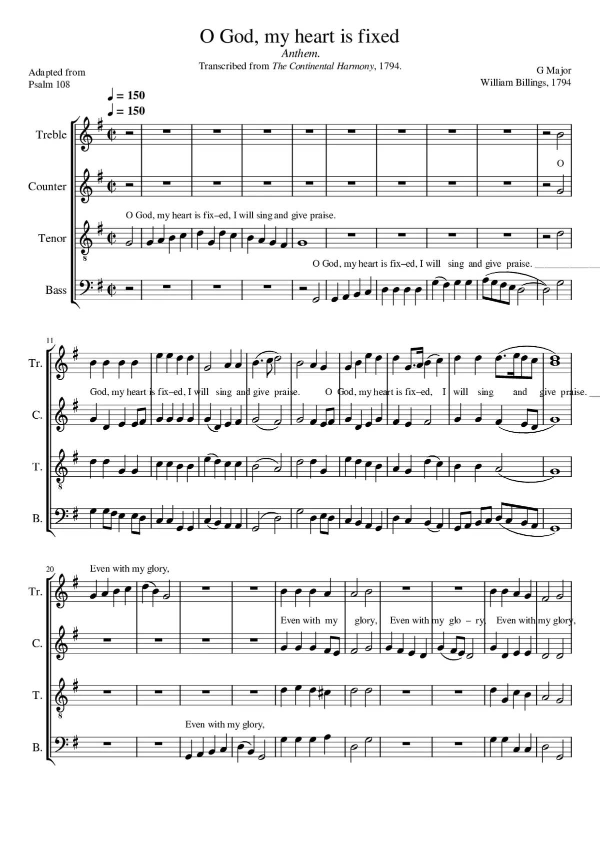 O God my heart is fixed - Page 1