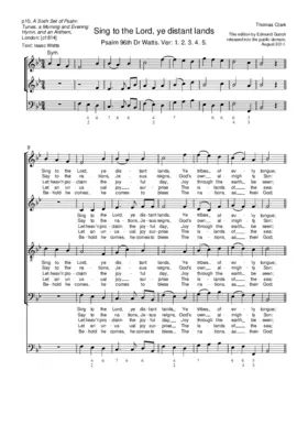 Sing to the Lord, ye distant lands