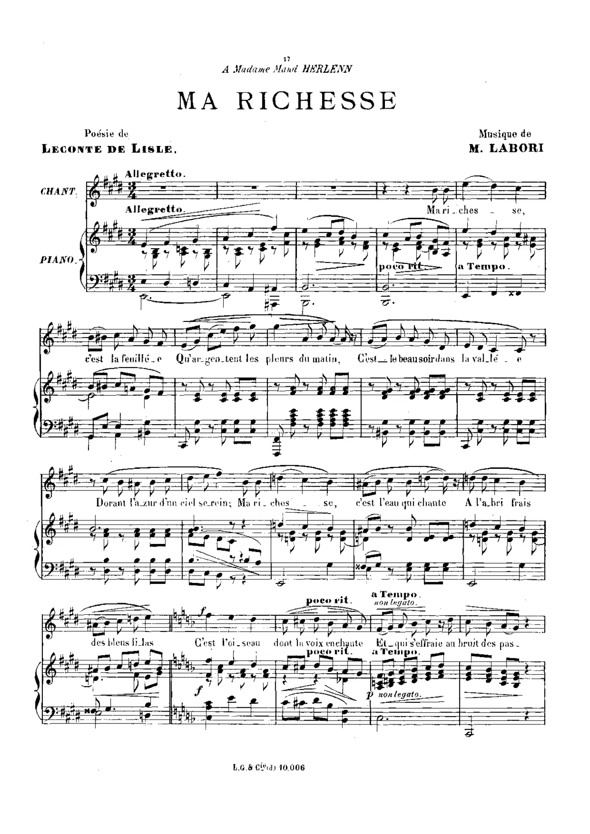 10 Mélodies - Page 1