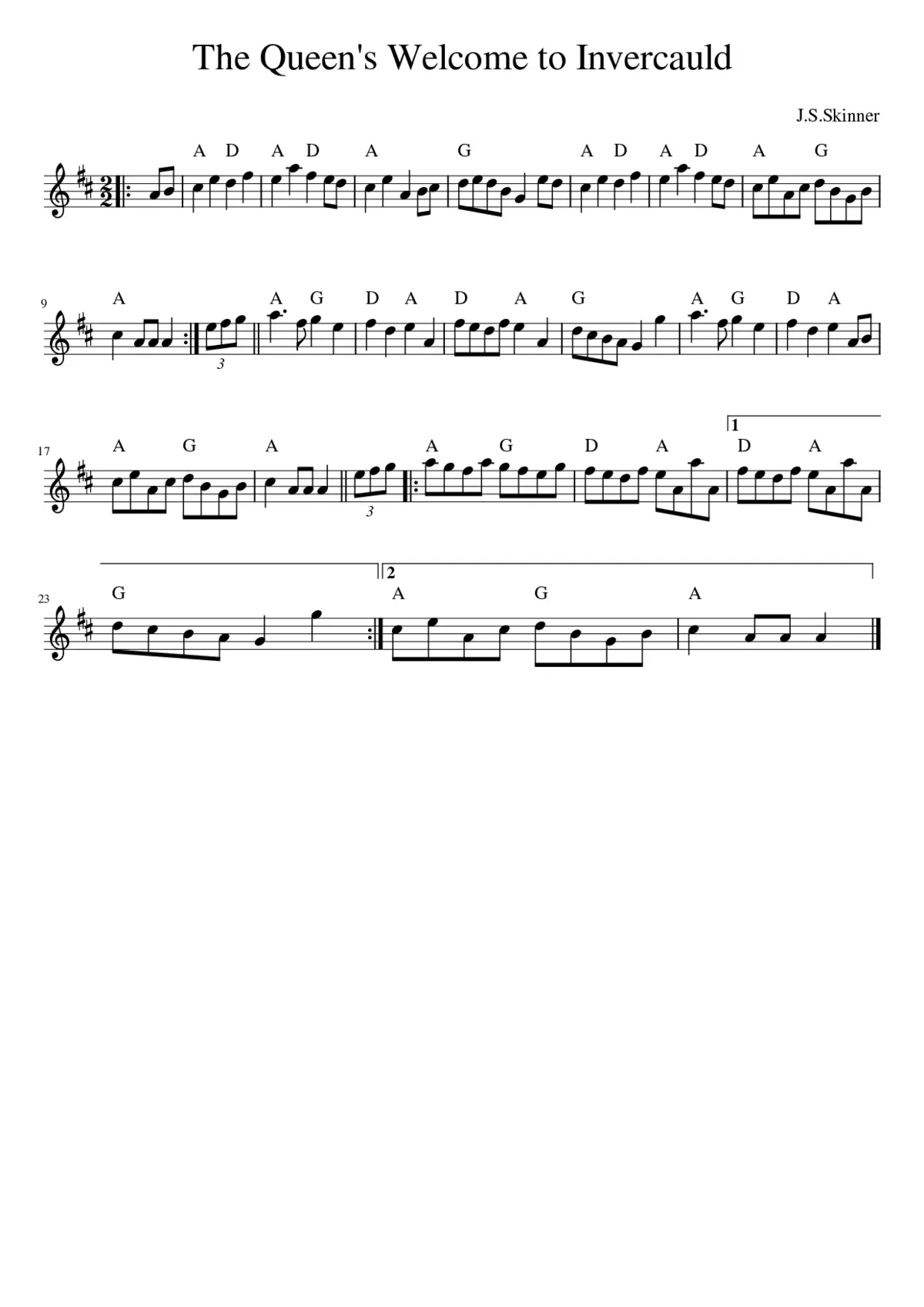 the Queen's Welcome to Invercauld - Page 1