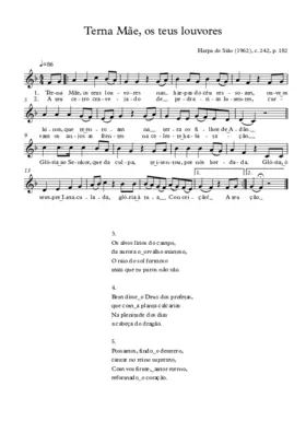 Terna mãe, os teus louvores