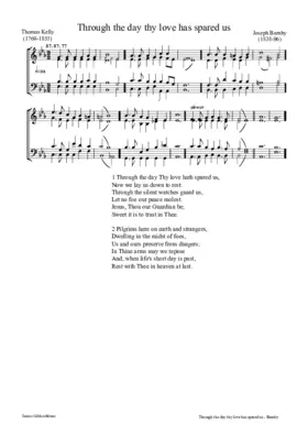 Through the day thy love has spared us