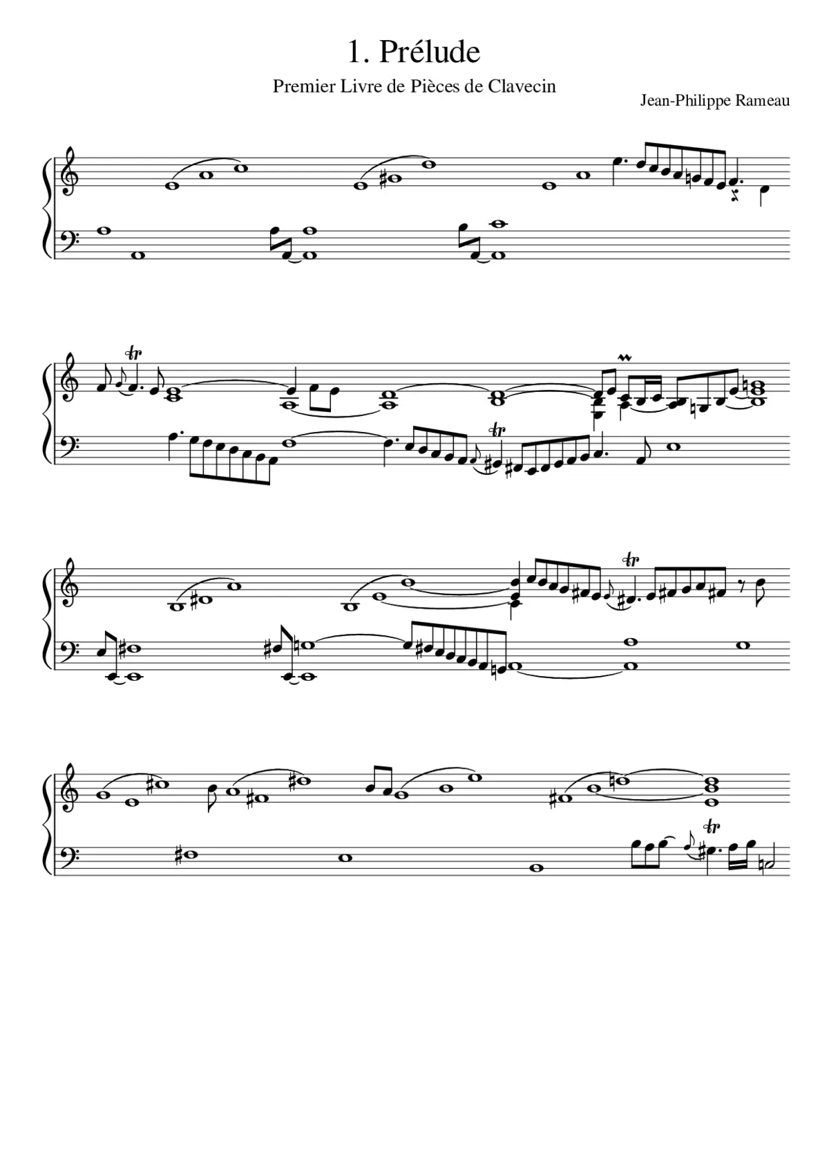 Premier Livre de Pièces de Clavecin - Page 1