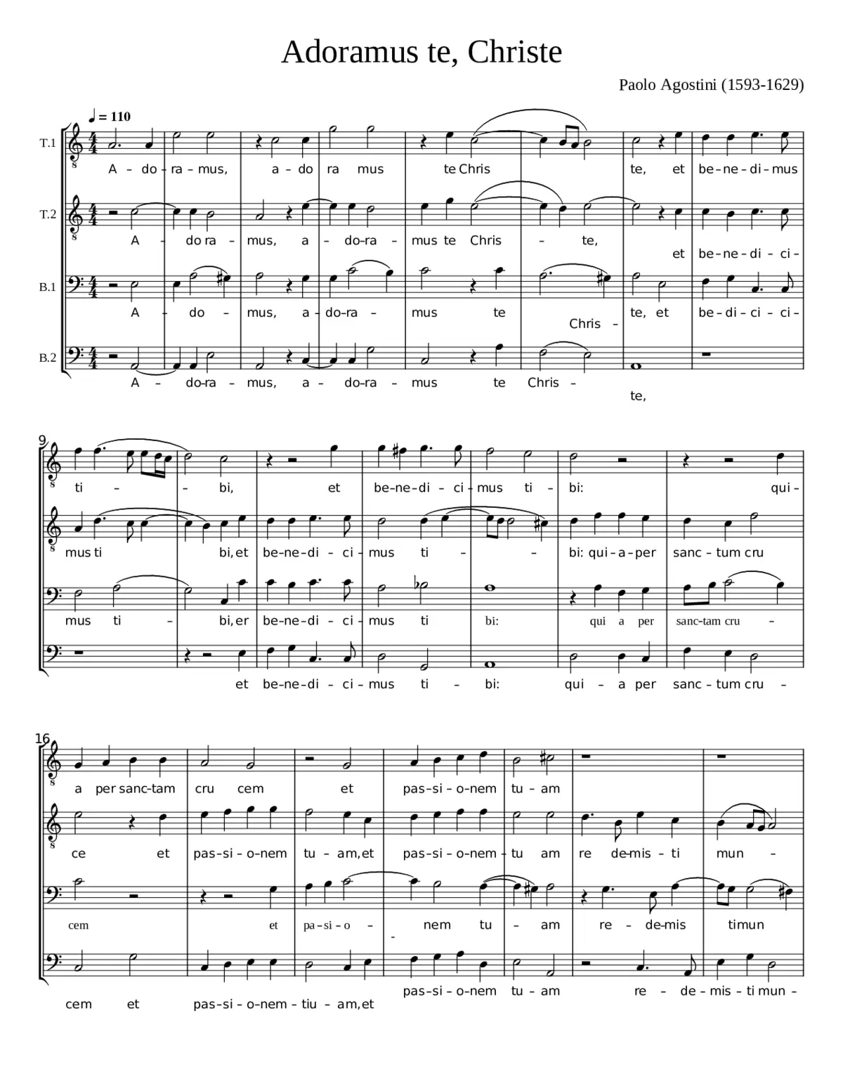 Adoramus te Christe - Page 1