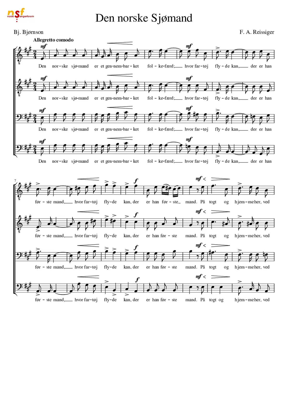 Den norske Sjømand - Page 1