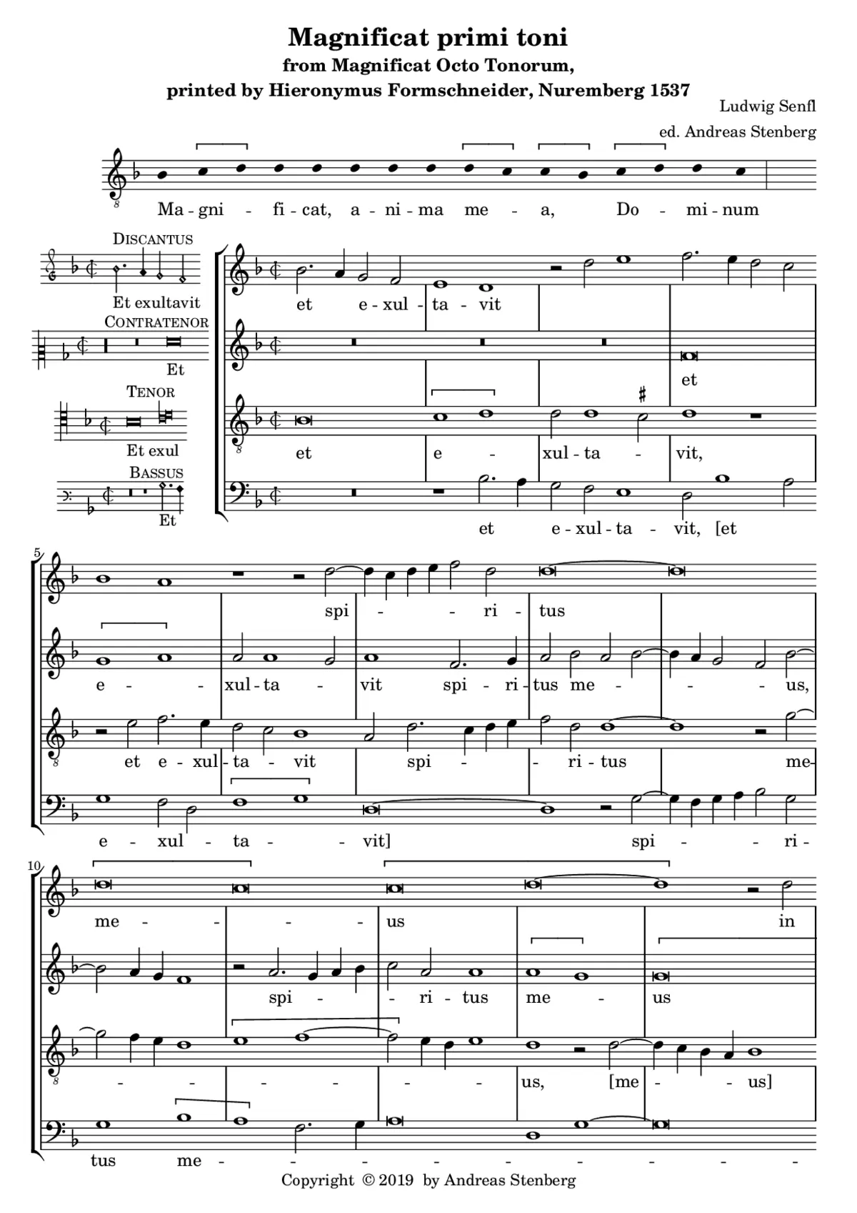 Magnificat primi toni - Page 1