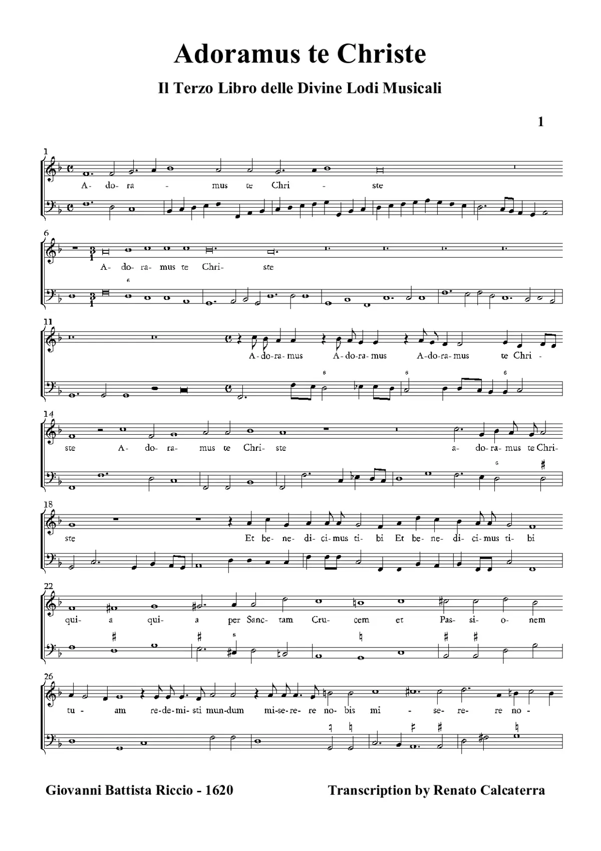 Adoramus te Christe - Page 1