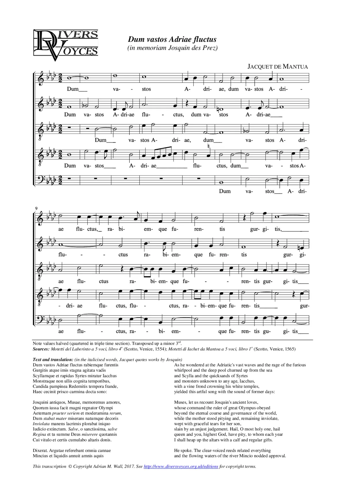 Dum vastos Adriae fluctus - Page 1