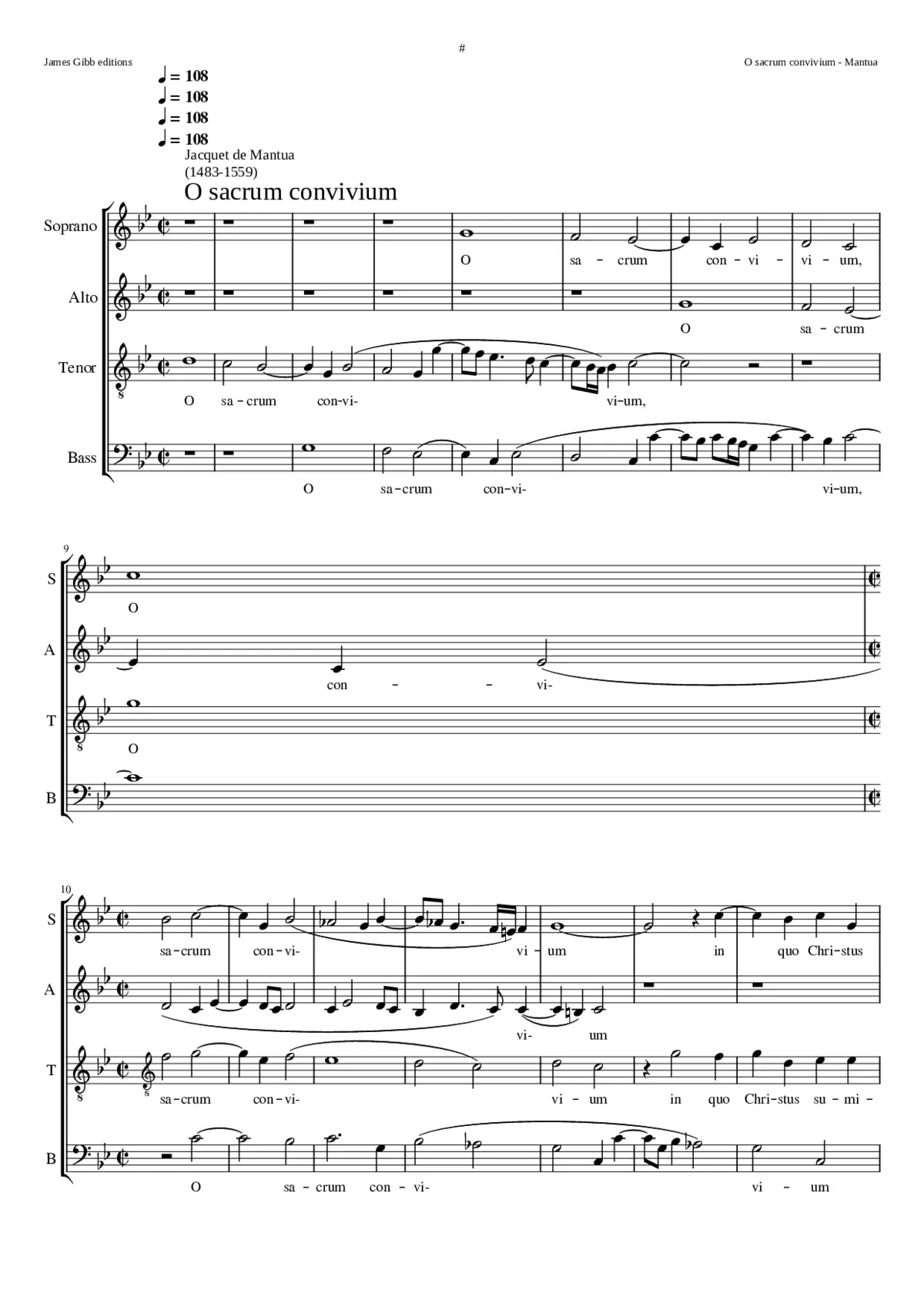 O Sacrum Convivium - Page 1