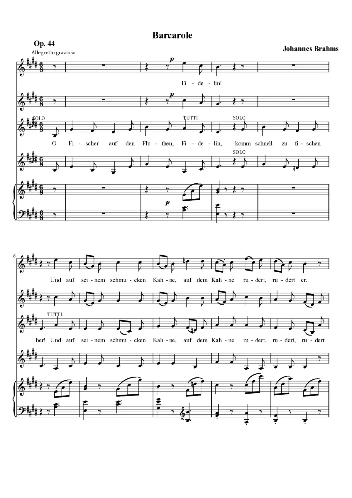 Barcarole op. 44, 3 - Page 1