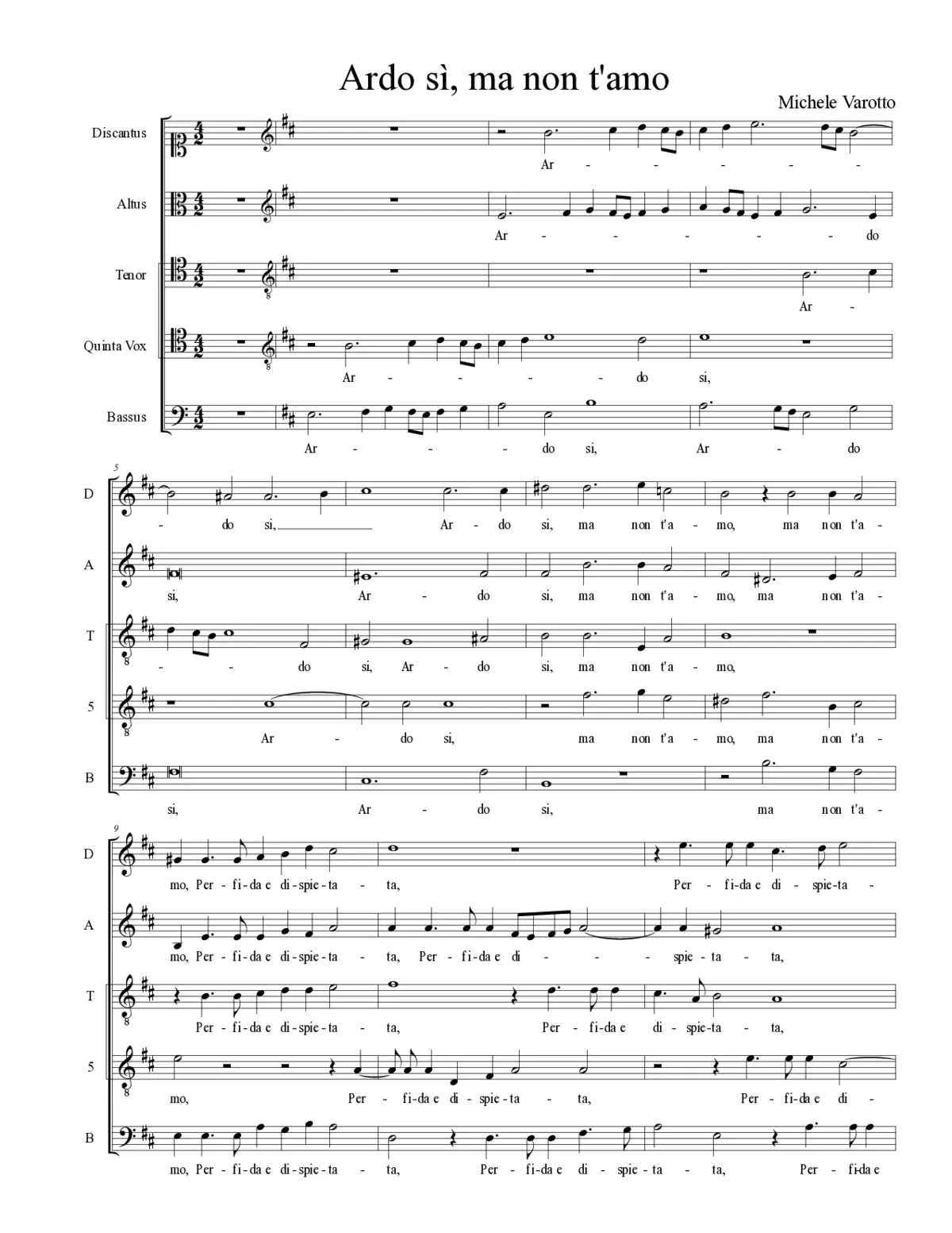 Ardo sì, ma non t'amo - Page 1