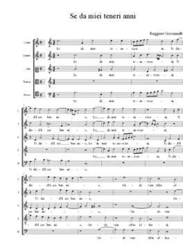 Se da miei teneri anni