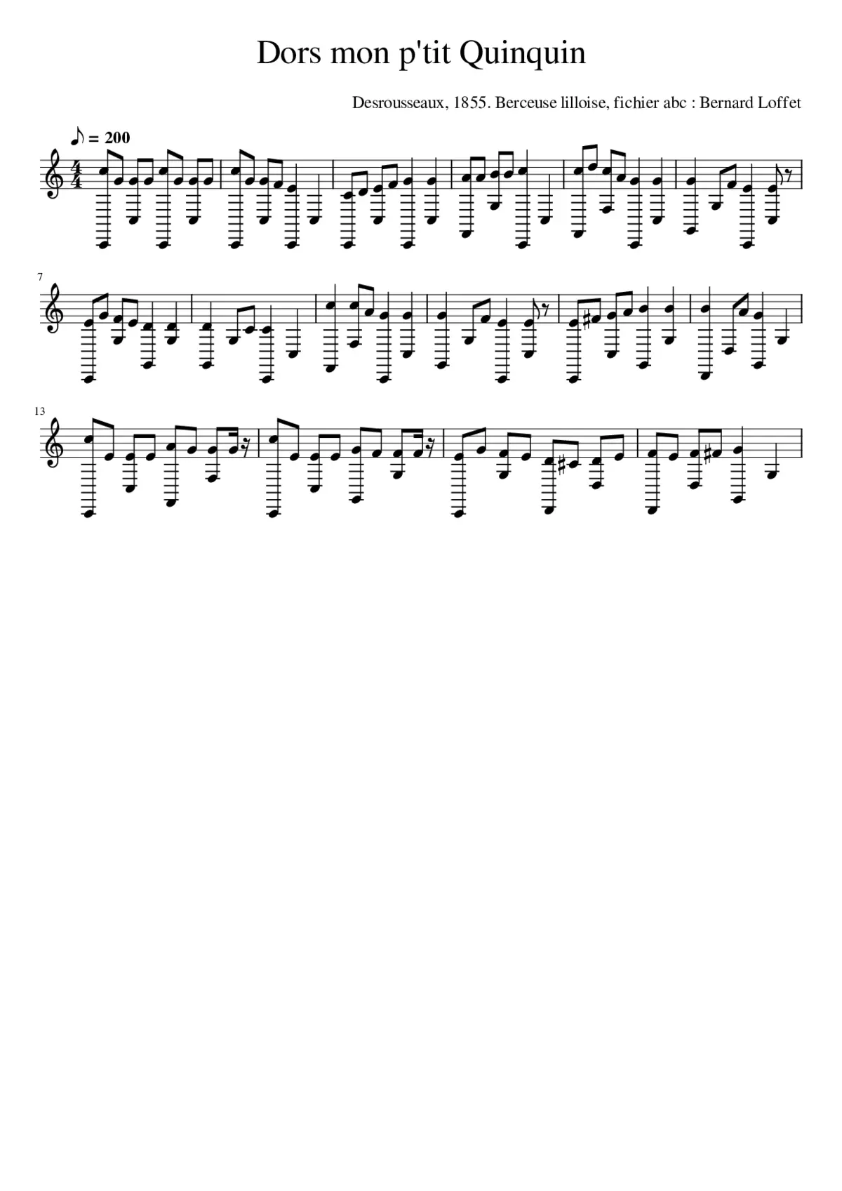 Dors mon p'tit Quinquin - Page 1