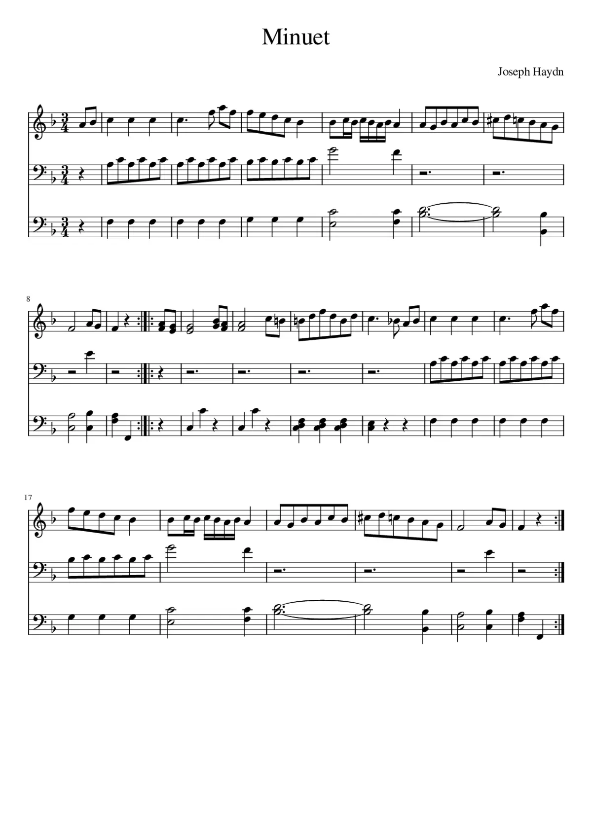 Minuet - Page 1