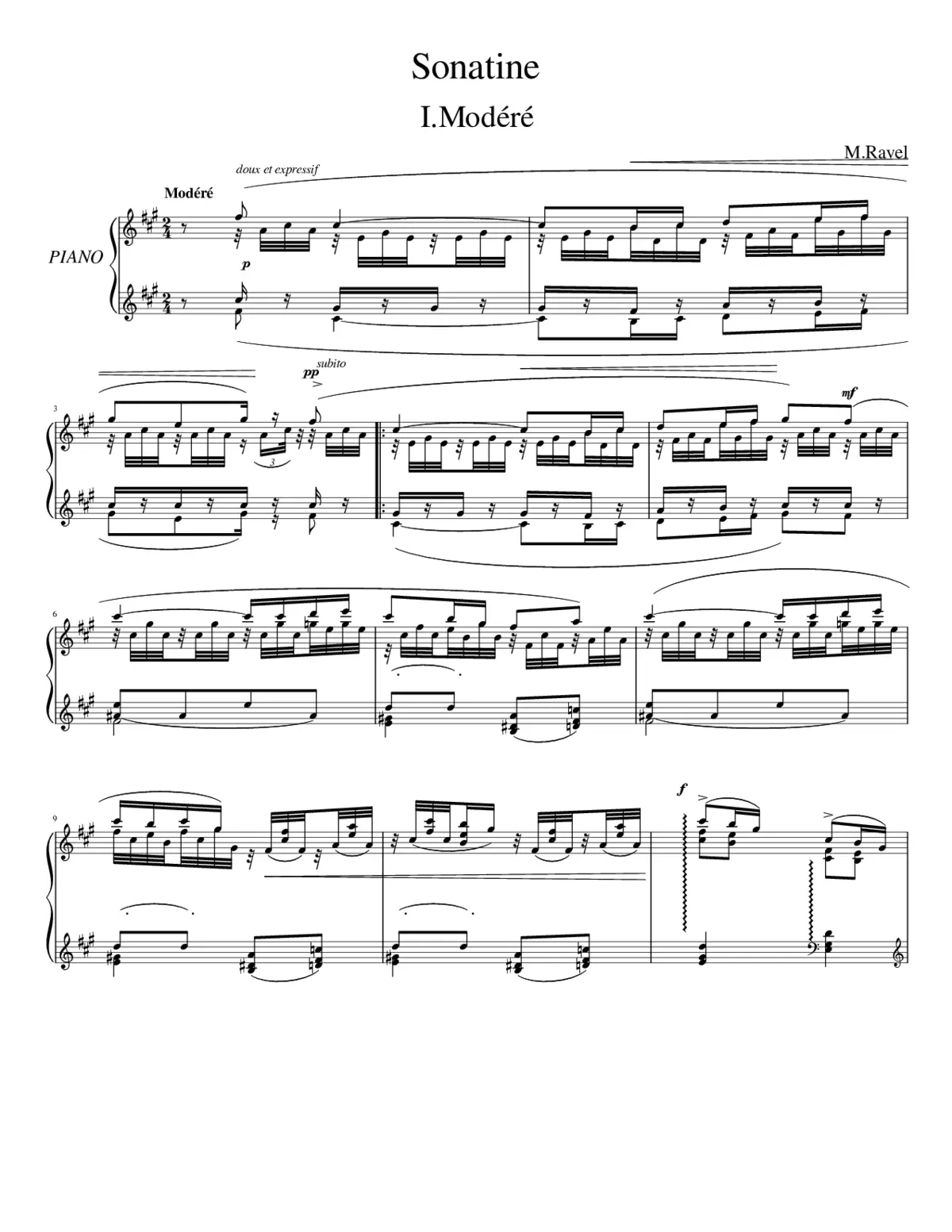 Sonatine - Page 1