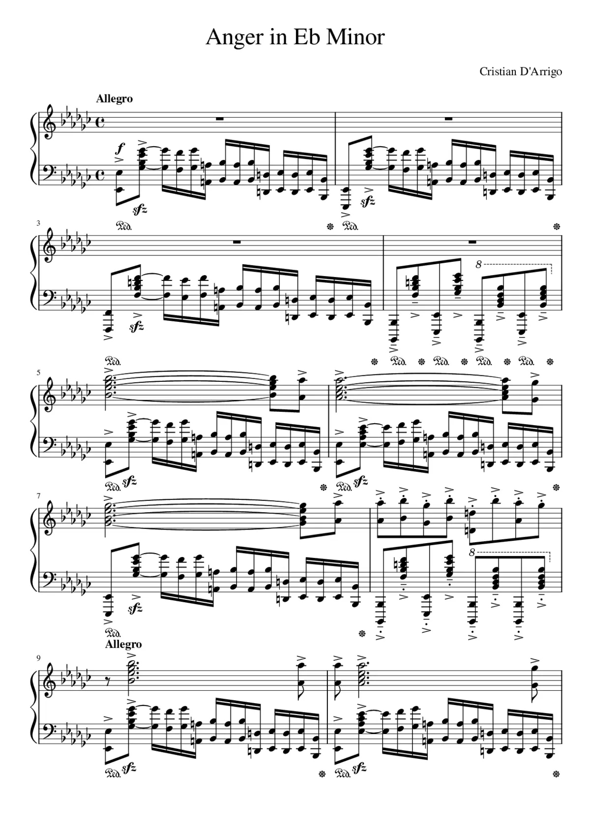 Anger in Eb Minor - Page 1