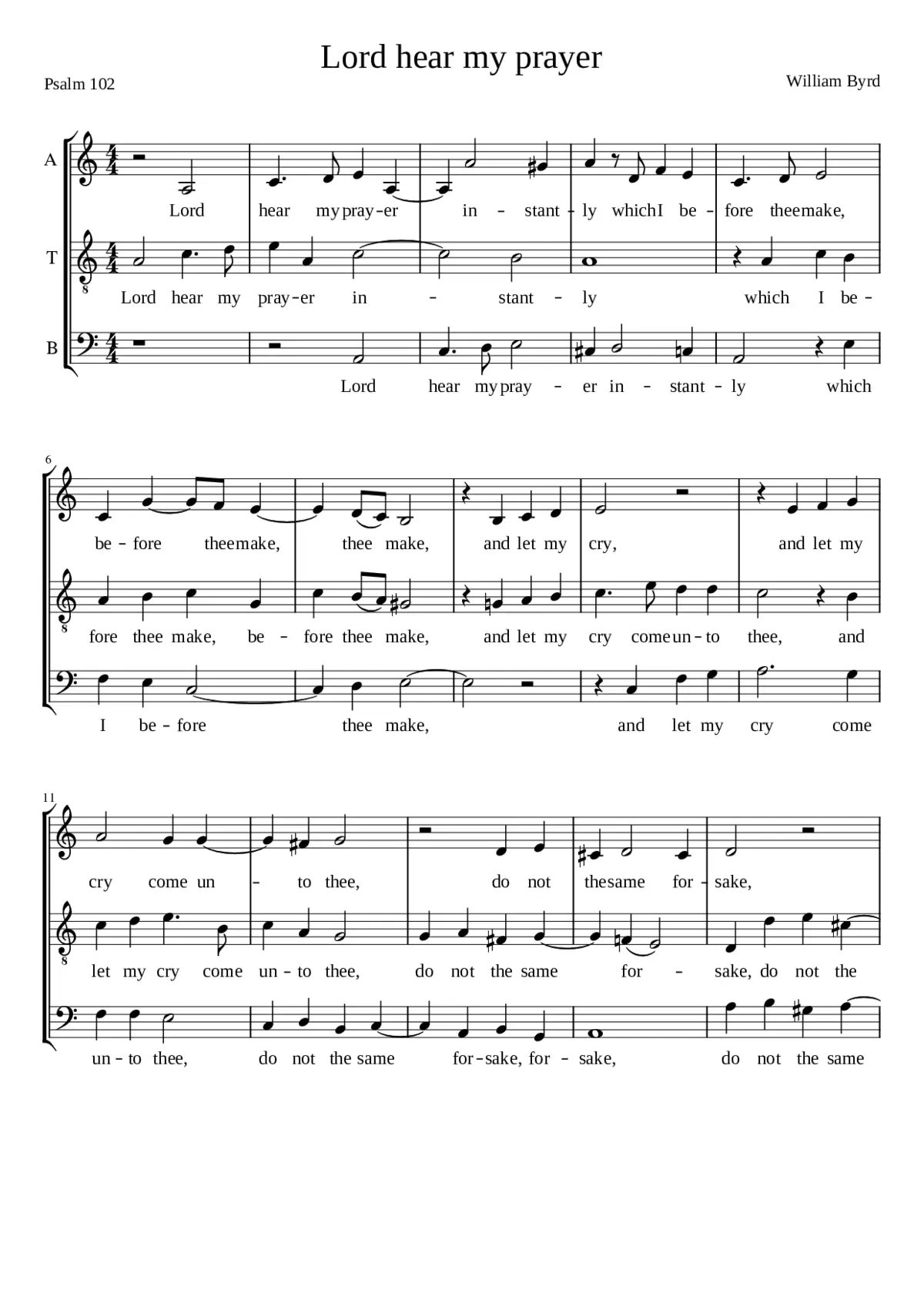 Lord Hear My Prayer - Page 1