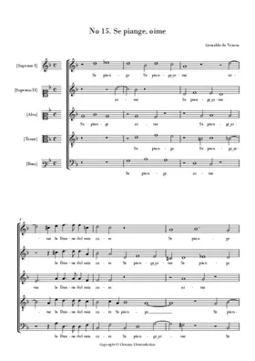 Se piange, ahimè, la donna del mio core