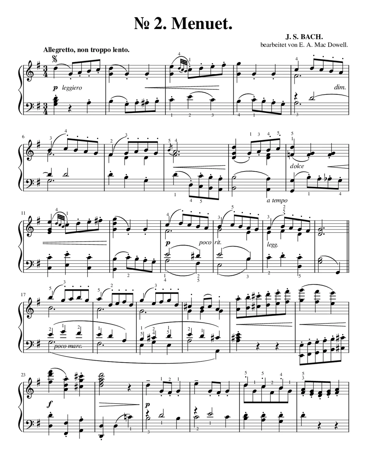 Minuet in G major BWV Anh.114 - Page 1