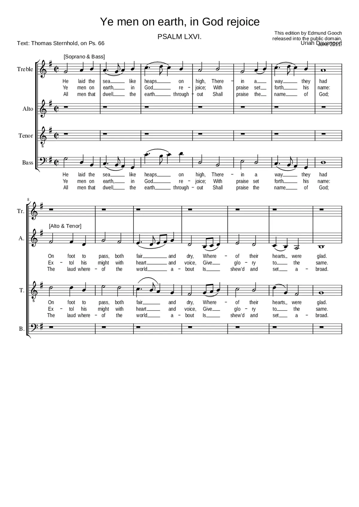 Ye men on earth in God rejoice - Page 1