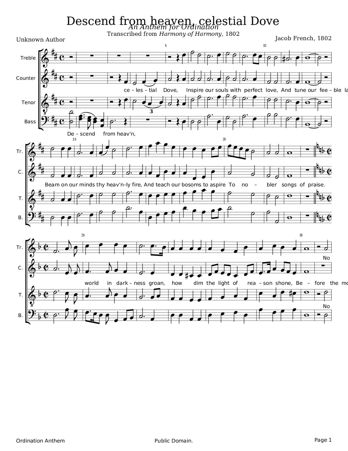 An Anthem for Ordination - Jacob French - Page 1