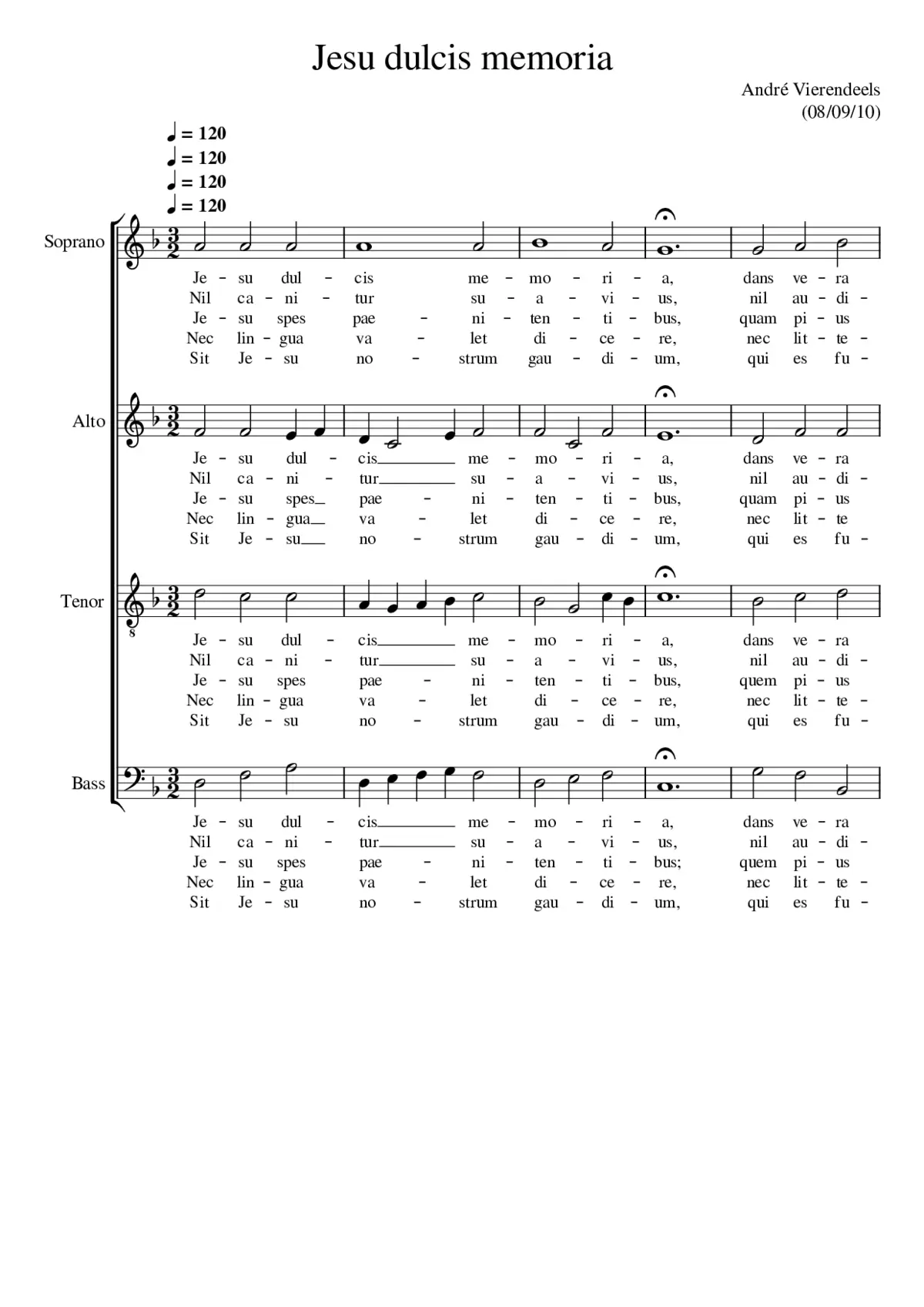 Jesu dulcis memoria I - Page 1