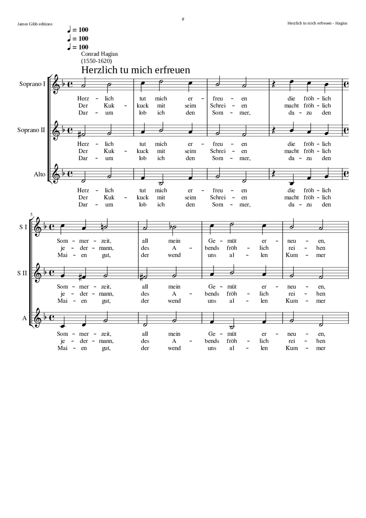 Herzlich tut mich erfreuen - Page 1