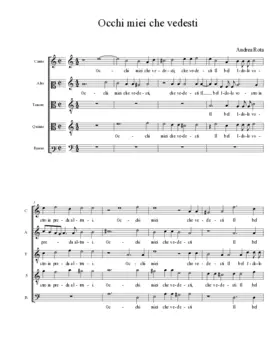 Occhi miei che vedesti