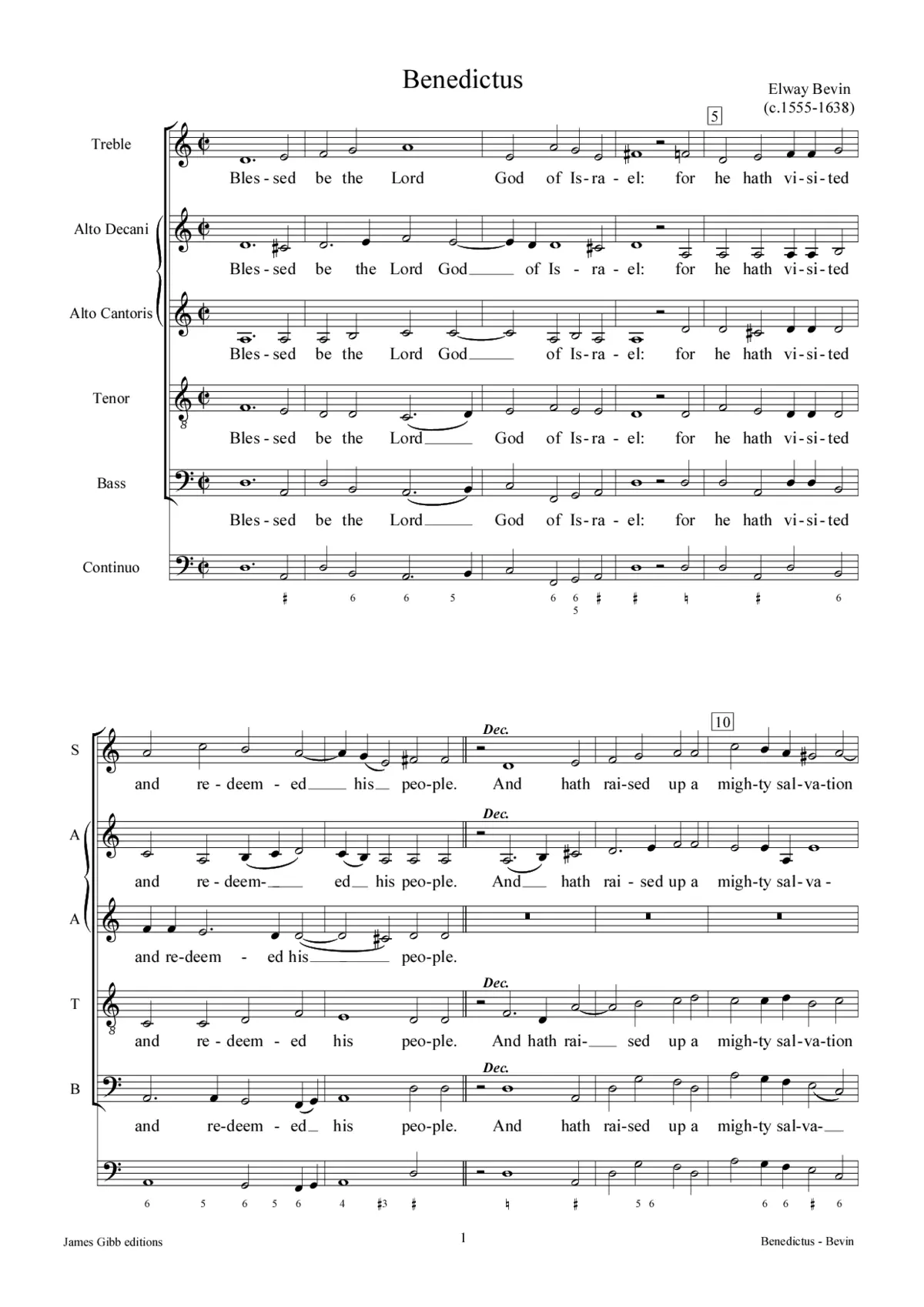 Benedictus in D minor - Page 1