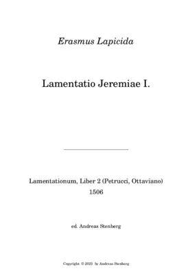 Lamentatio Jeremiae I.