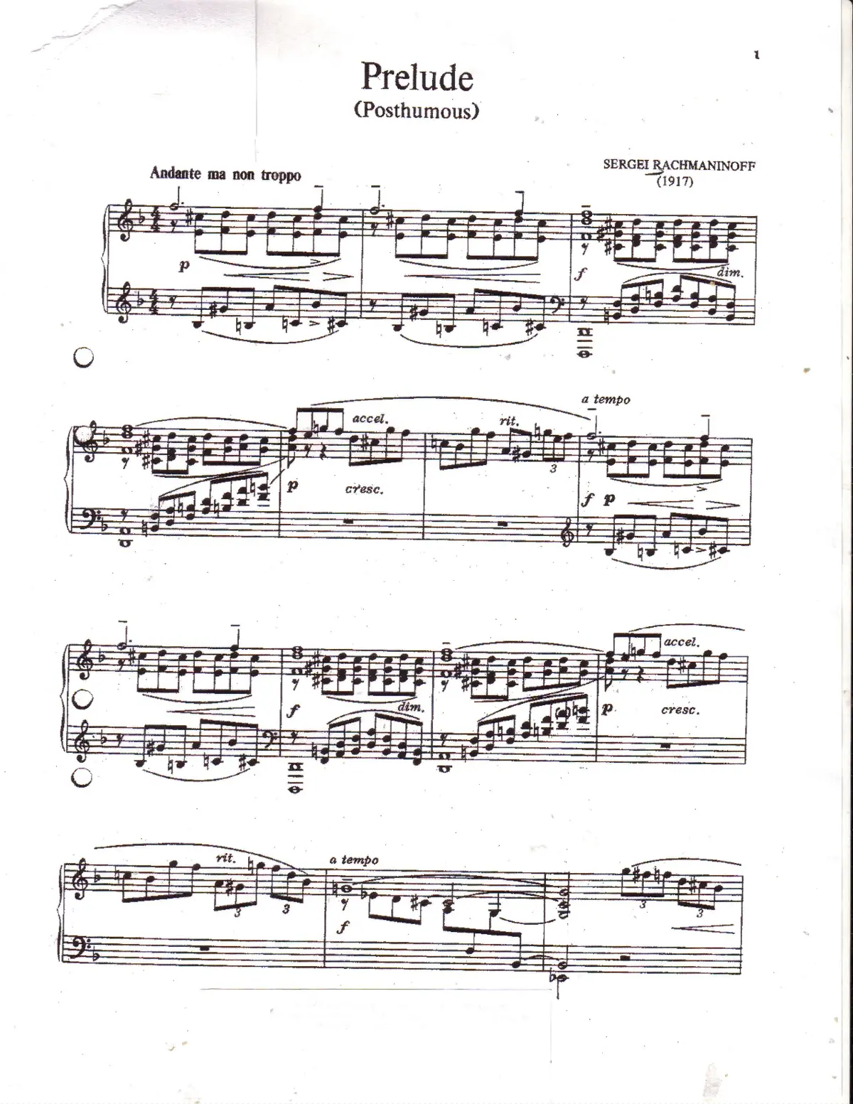 Prelude in D minor - Page 1