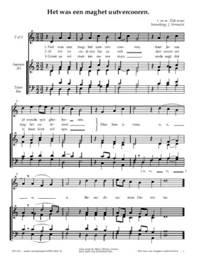 Het was een maghet uutvercooren