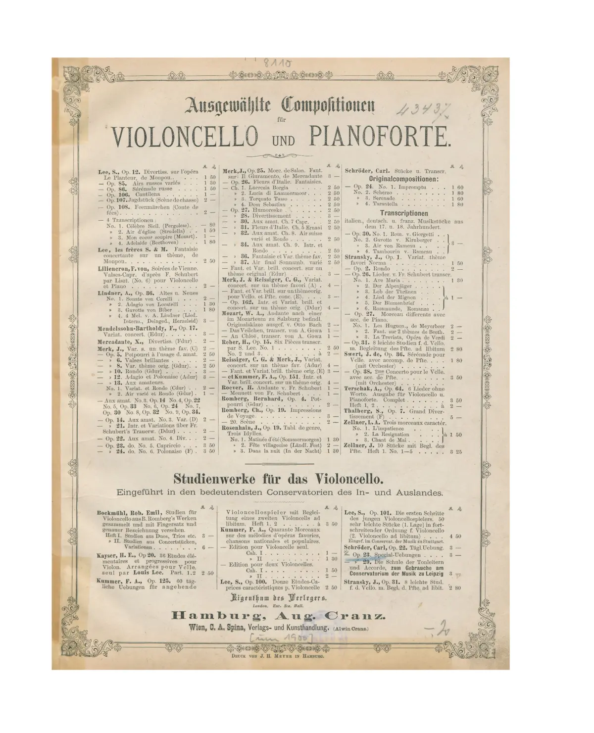 10 Special Exercises for Cello - Page 1