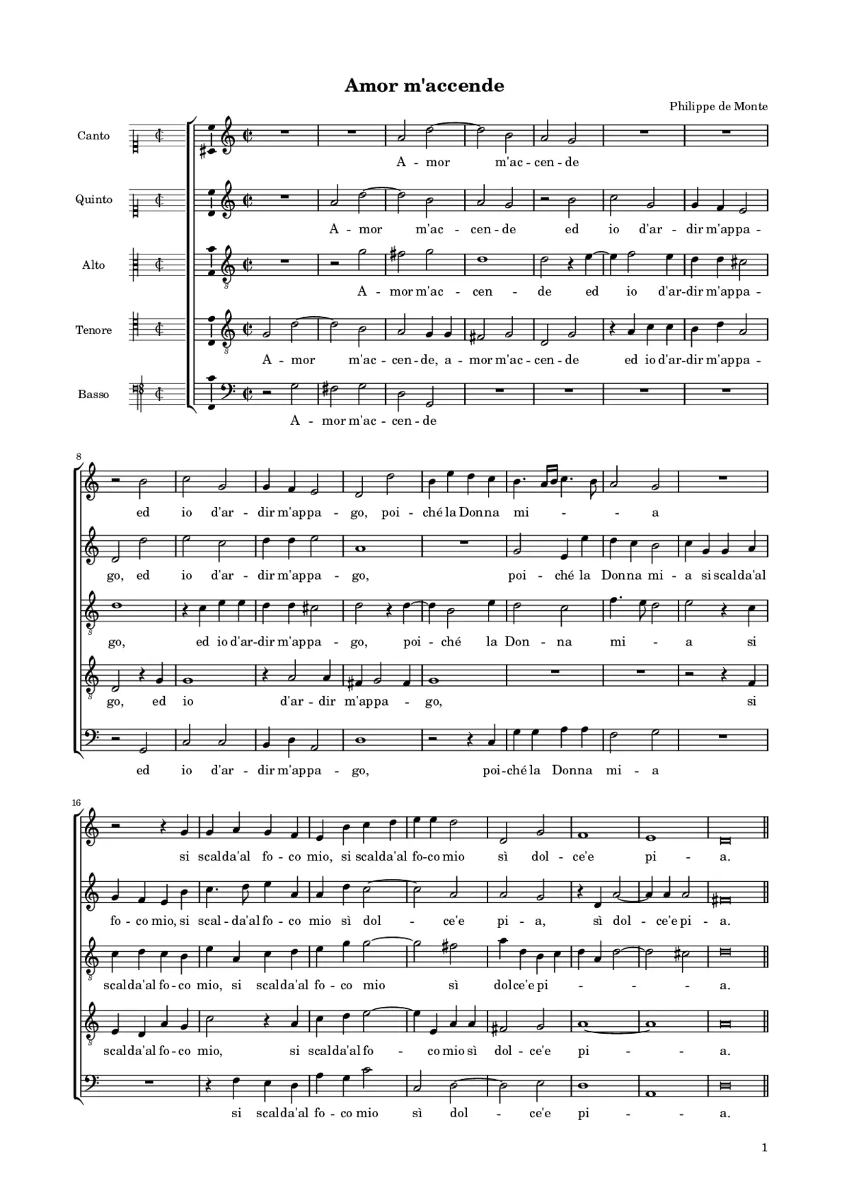 Amor m'accende - Page 1