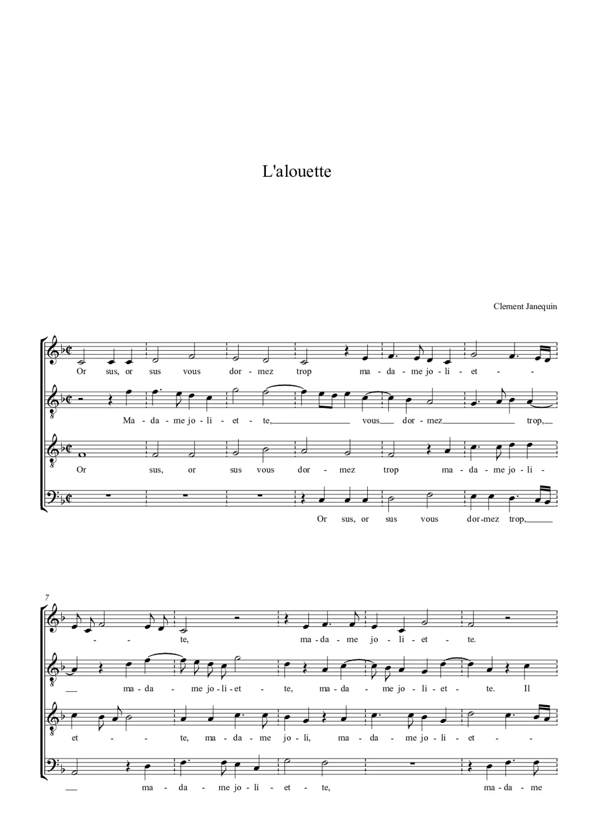 Le chant de l'alouette - Page 1