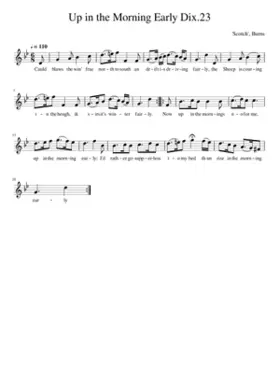 Up in the Morning Early Dix.23