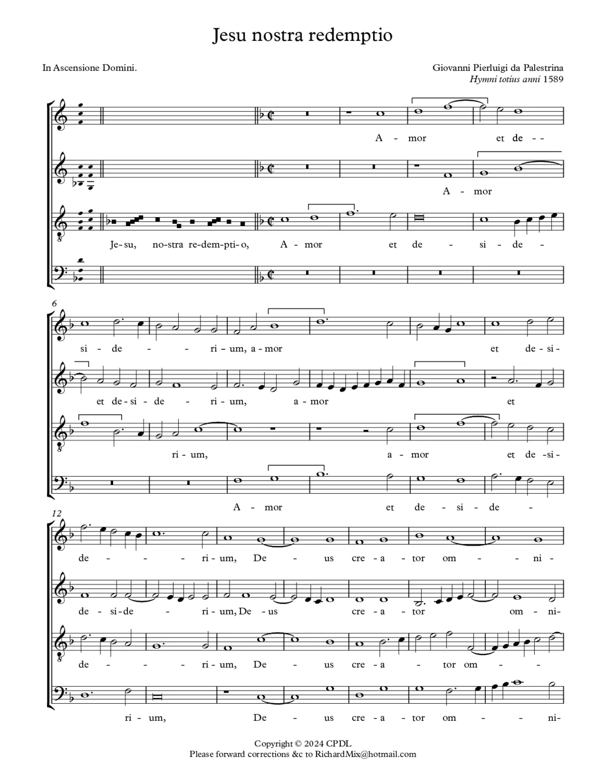 Jesu nostra redemptio - Page 1