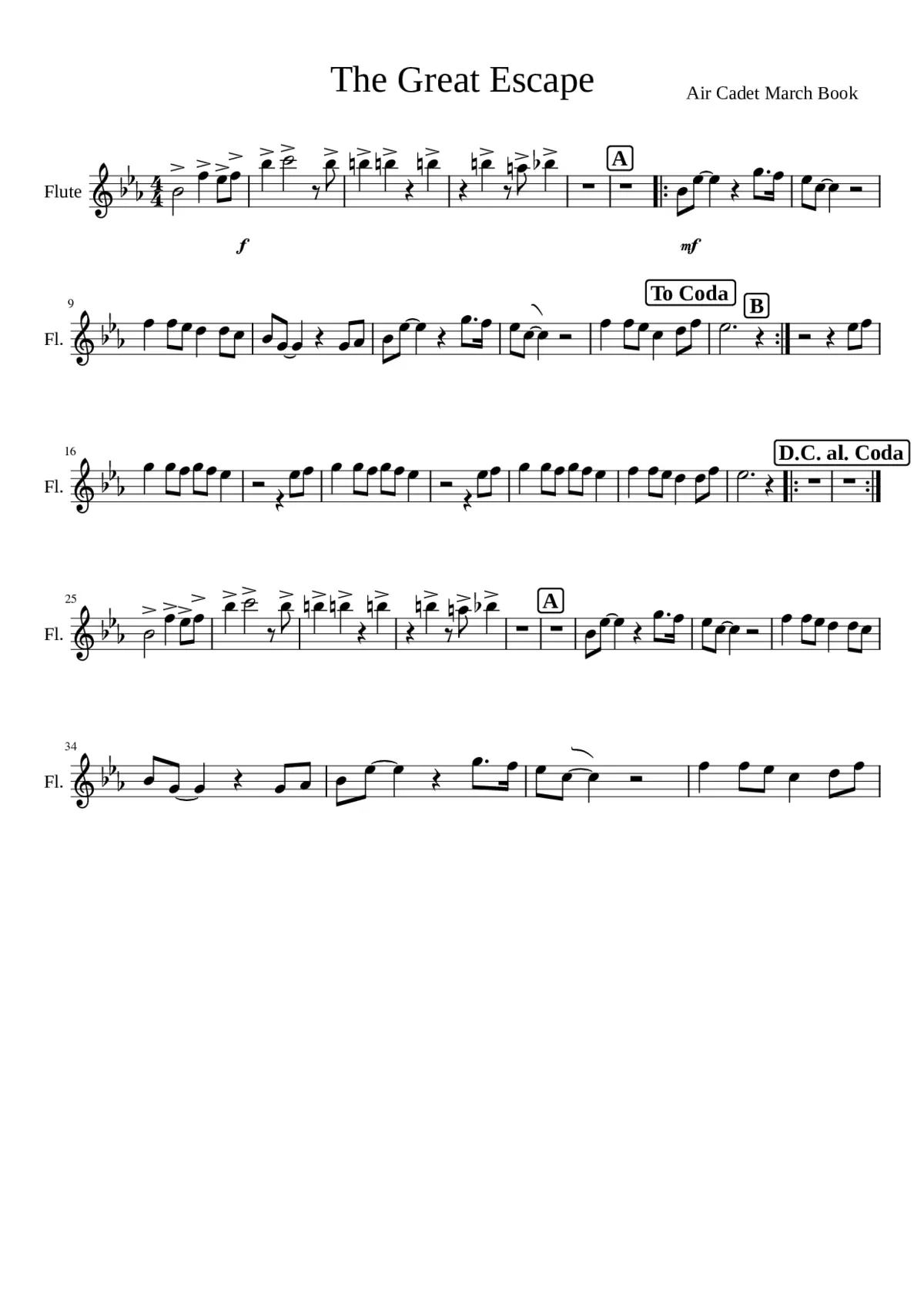 The Great Escape March - Page 1