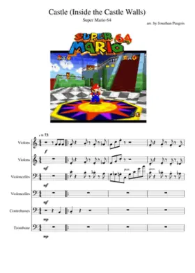 super mario 64 - inside the castle walls