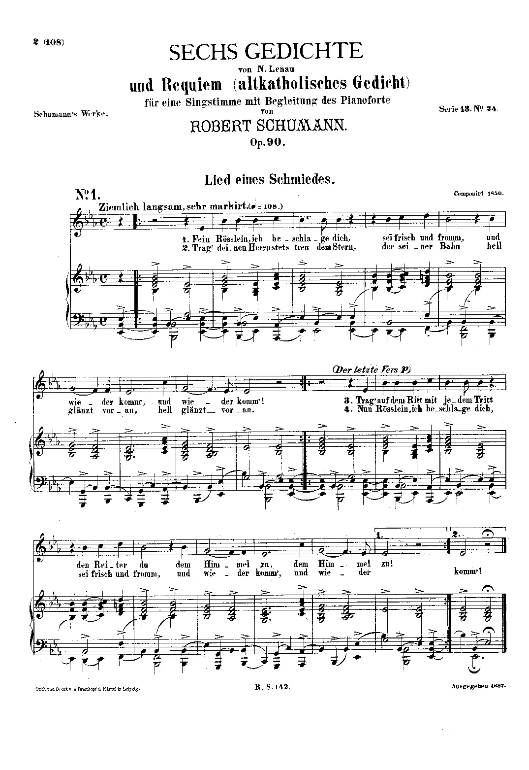 6 Gedichte von N. Lenau und Requiem - Page 1