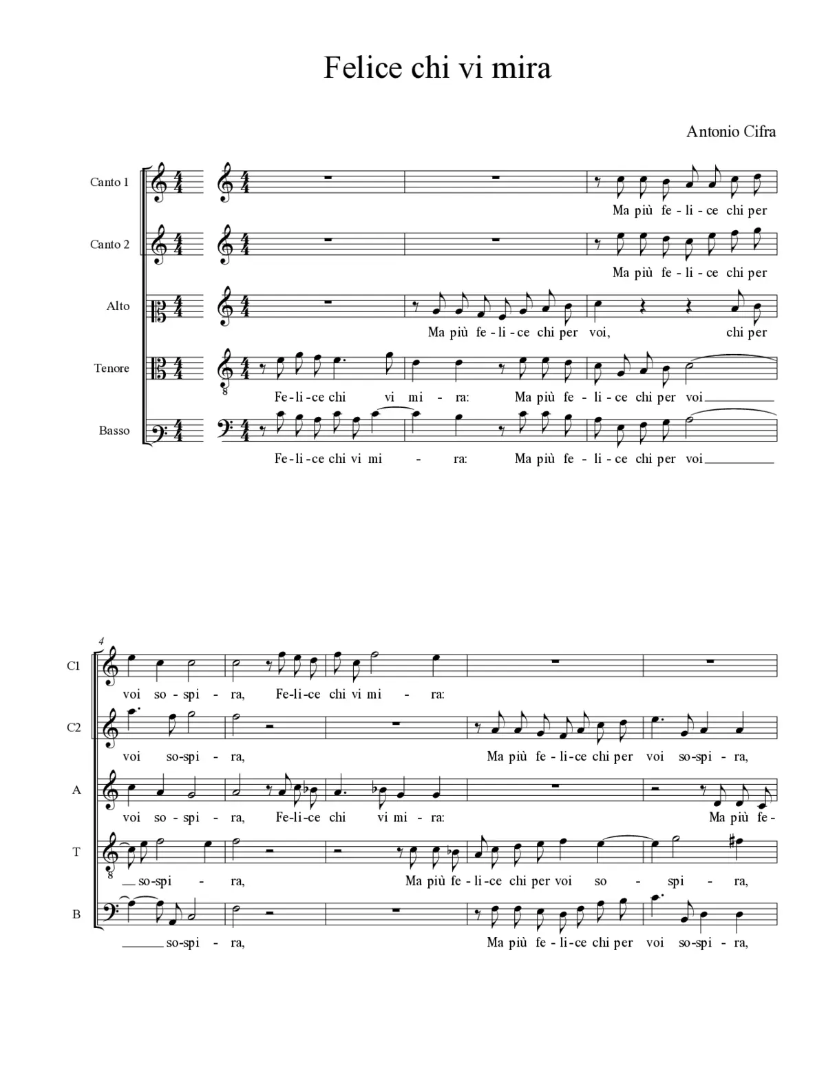 Felice chi vi mira - Page 1