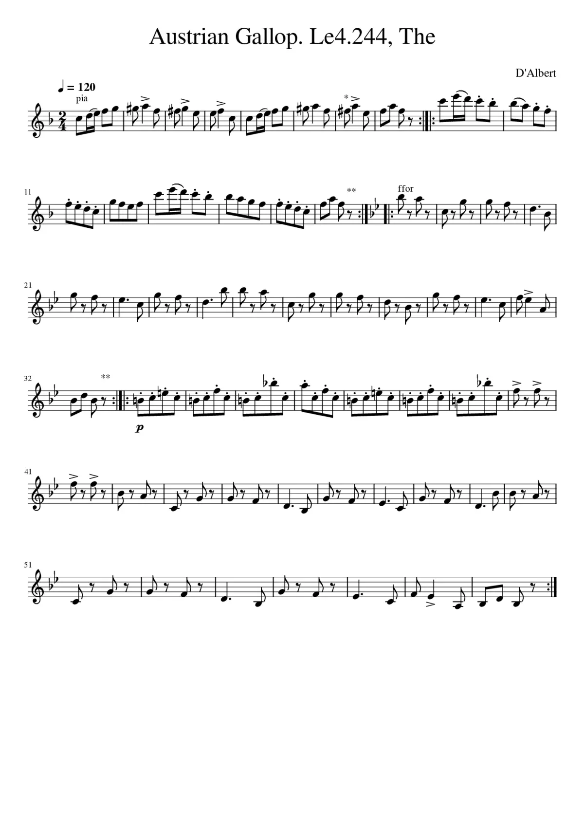 The Austrian Gallop. Le4.244 - Page 1