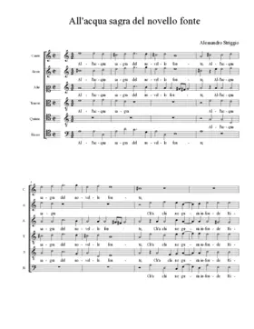 All'acqua sagra del novello fonte