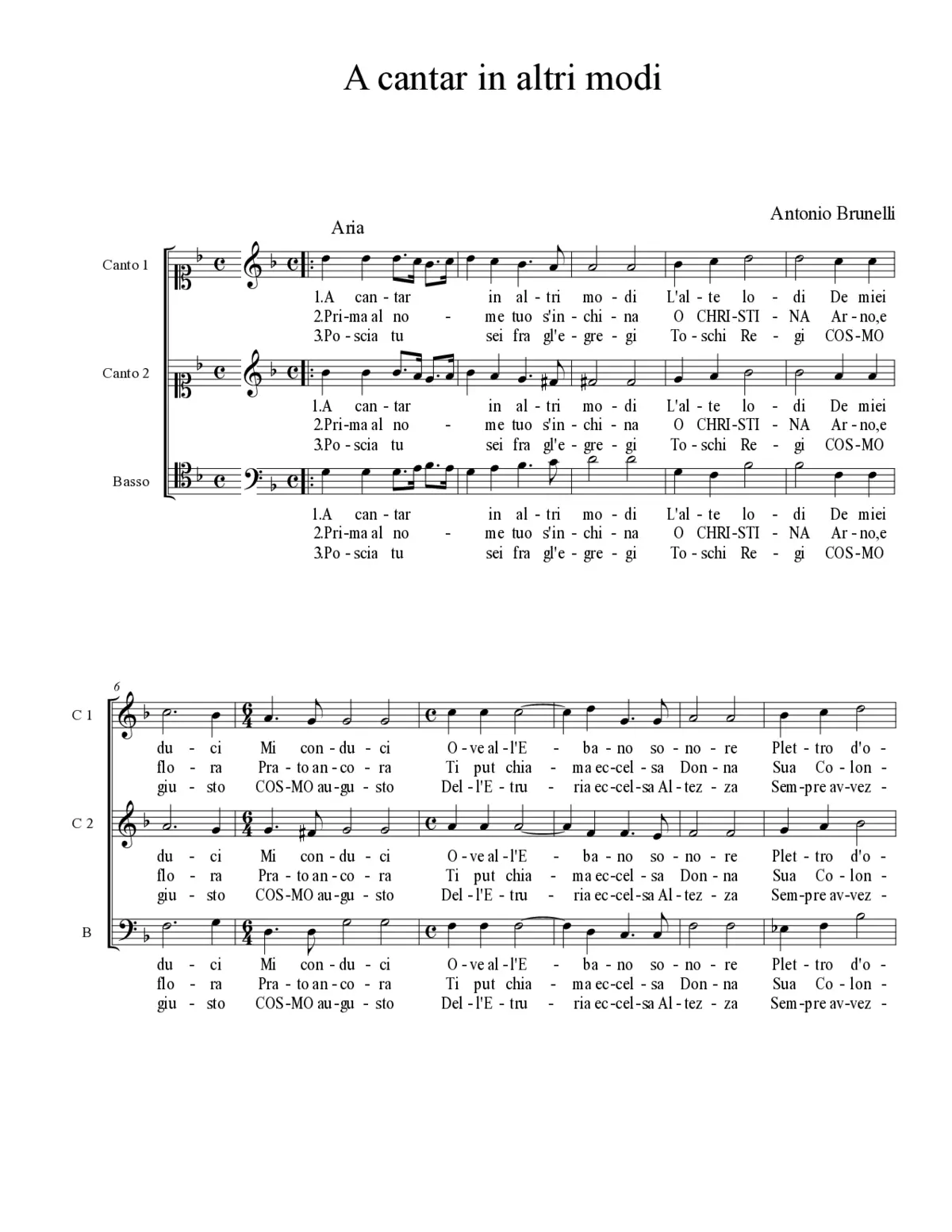 A cantar in altri modi - Page 1