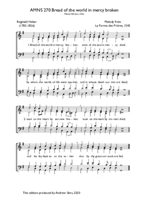 Bread of the world in mercy broken