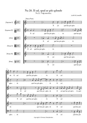 Il sol, qual or più splende