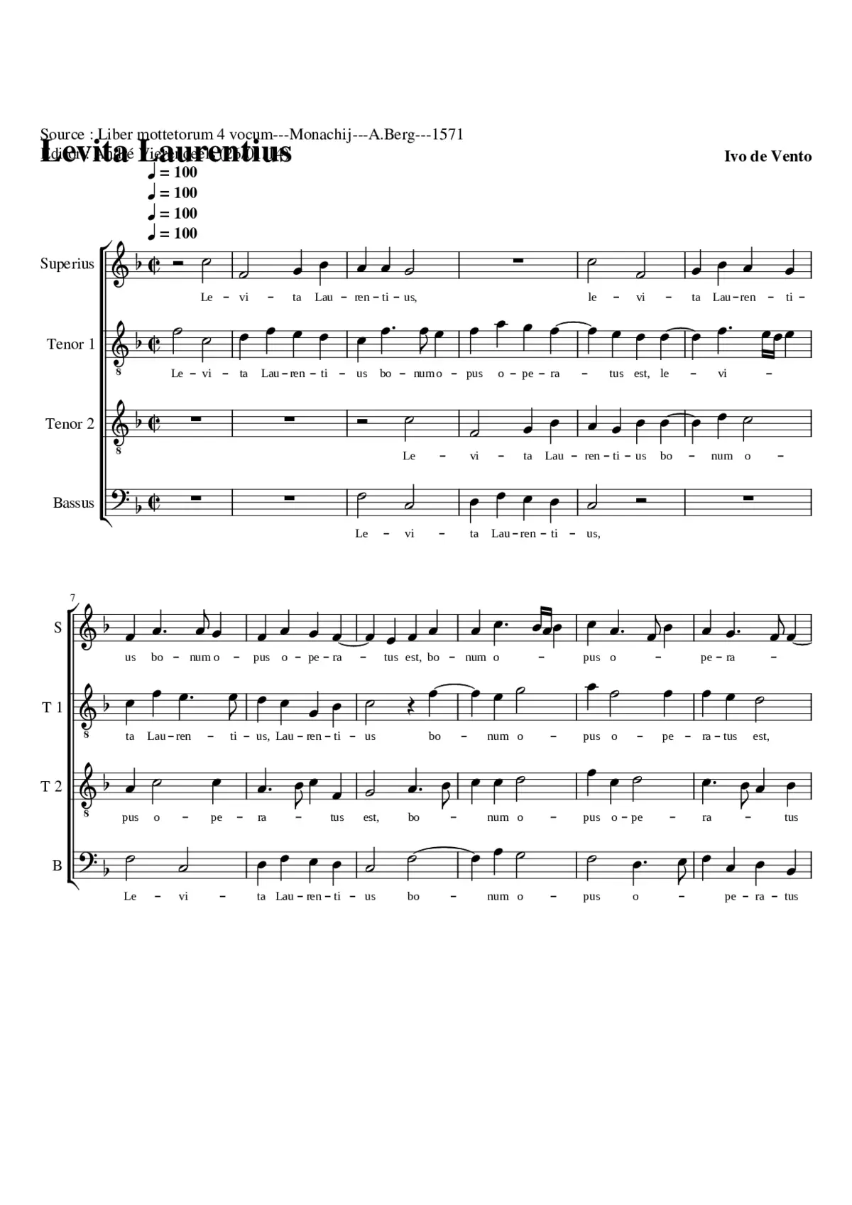 Levita Laurentius - Page 1