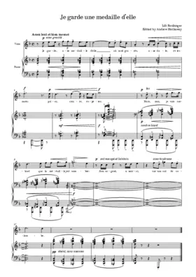 Je garde une médaille d'elle